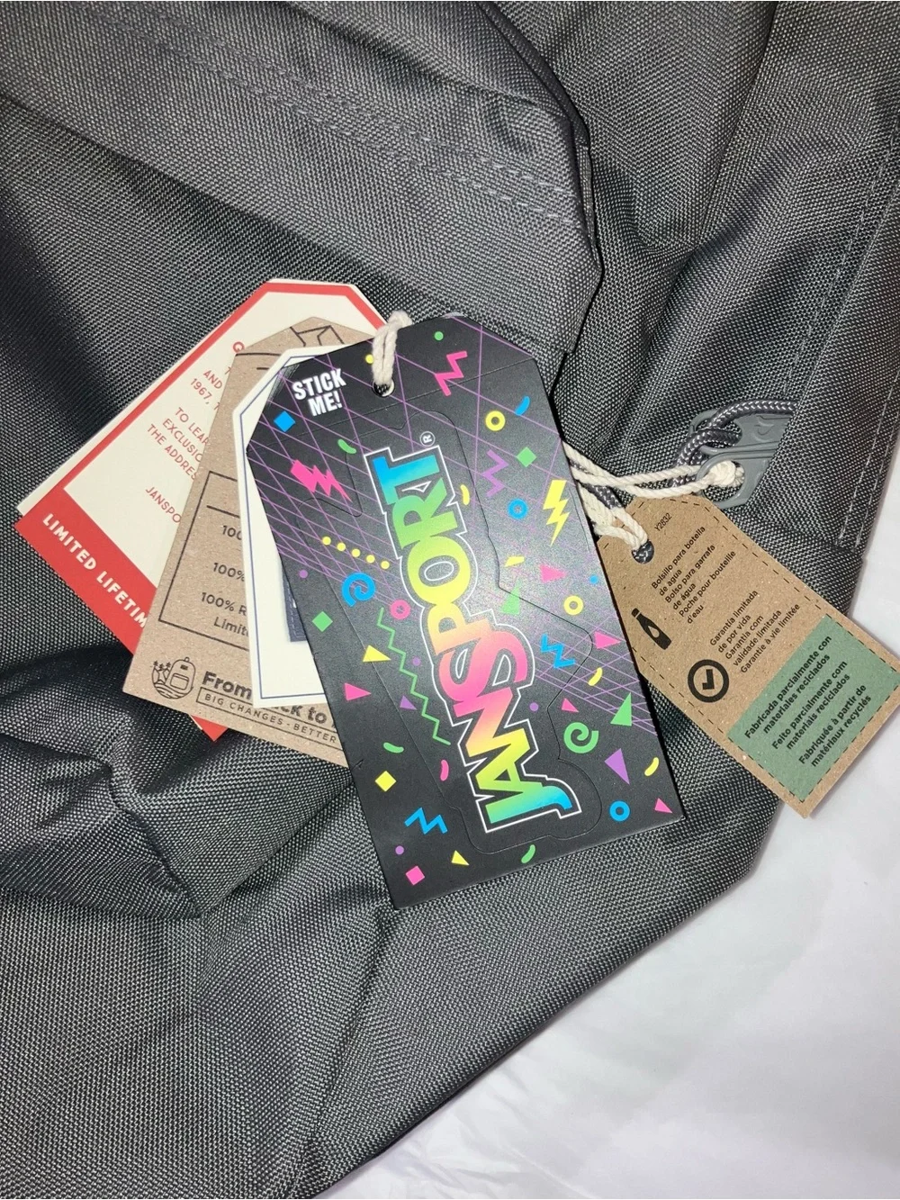 Jansport Superbreak Plus Backpack Graphite Grey Vintage 90’s Style NWT